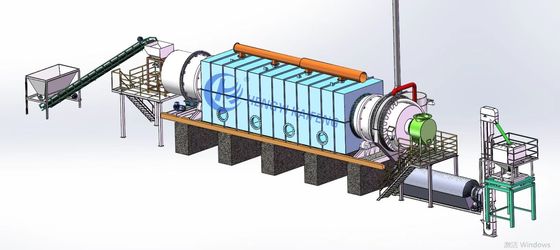 Horno de carbonización horizontal de encendido confiable para carbón semi-automático