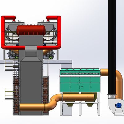 Control PLC Horno de carbonización doble Alta temperatura 400-600C